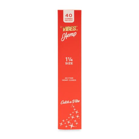 Vibes Cones 1 ¼ Size 40pk Pre-Rolled Cones Display – 8ct