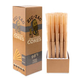 Zig Zag 98s Size Unbleached Mini Bulk Cones  100ct