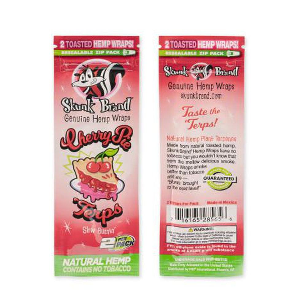 Skunk Brand Terp-Infused 2pk Pouch Cherry Pie Hemp Wrap Counter Display  25ct