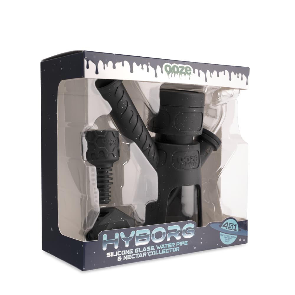 Ooze Hyborg Silicone Glass 4-in-1 Hybrid Water Pipe and Nectar Collector