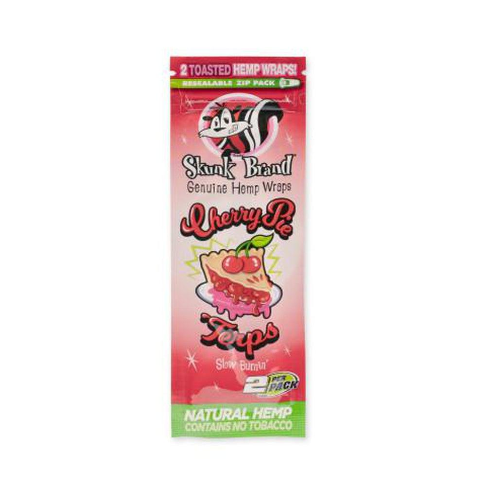 Skunk Brand Terp-Infused 2pk Pouch Cherry Pie Hemp Wrap Counter Display  25ct