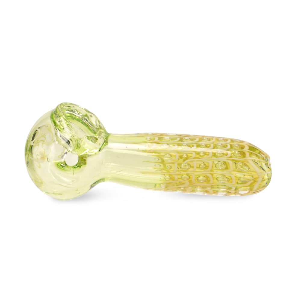 Custom Glass 3.5” Lime Slyme Spoon Hand Pipe