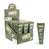 Vibes Organic Hemp Paper 1 ¼ Size 6pk Cones Display  30ct