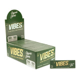 Vibes Papers 1 ¼ Size Organic Hemp Rolling Papers and Vibes Tips Display  50ct