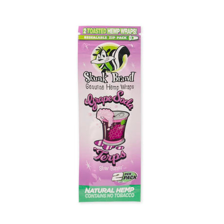 Skunk Brand Terp-Infused 2pk Pouch Grape Soda Hemp Wrap Counter Display  25ct