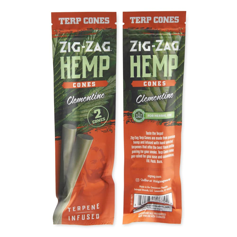 Zig Zag Terp-Infused 2pk Hemp Cones 15ct POP Display