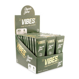 Vibes Organic Hemp Paper 1 ¼ Size 6pk Cones Display  30ct