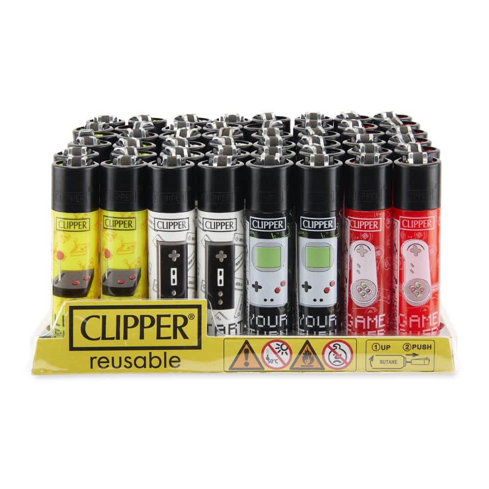 Clipper Lighter 48ct Plastic POP Counter Display – Let’s Play