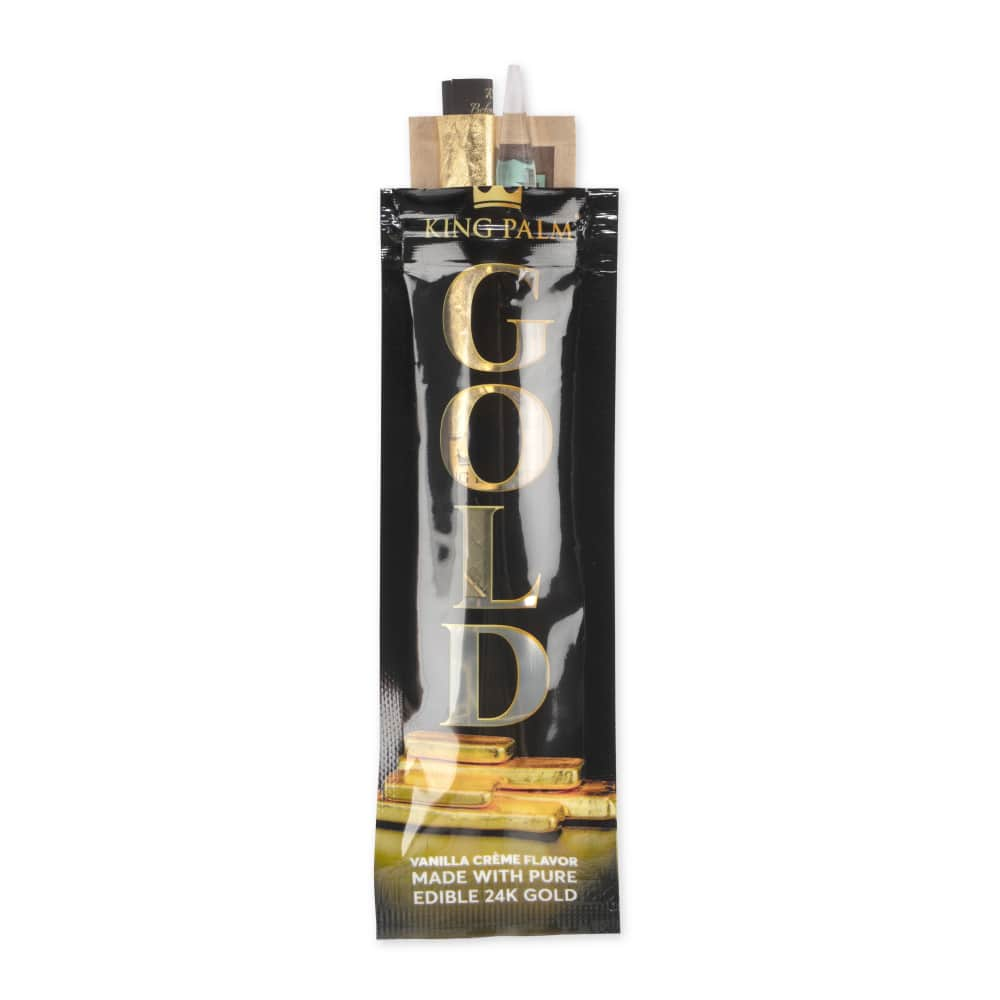 King Palm Mini 1pk Vanilla Gold Leaf Tubes - 15ct