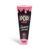 Pop Cones King Size 3pk Pre-Rolled Cones with Flavor Tip 24ct Display