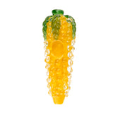 Custom Glass 5” Yellow and Green Corn on the Cob Hand Pipe