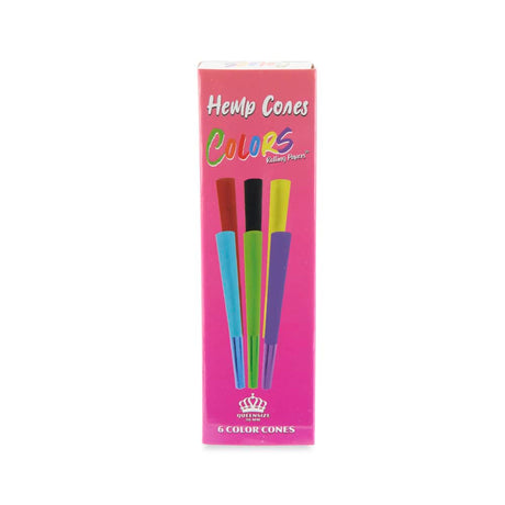 Caligars 6pk Queen Size Hemp Cones 24ct Display – Colors