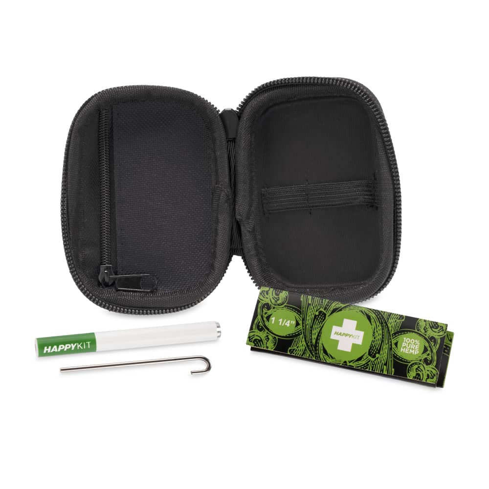 Happy Kit Mini Dry Herb Smell Proof Travel Kit  Black