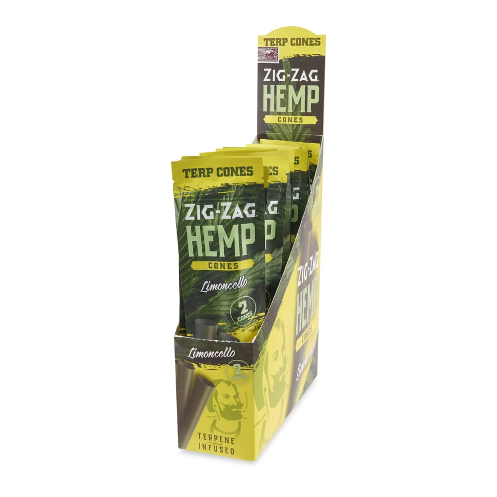 Zig Zag Terp-Infused 2pk Hemp Cones 15ct POP Display