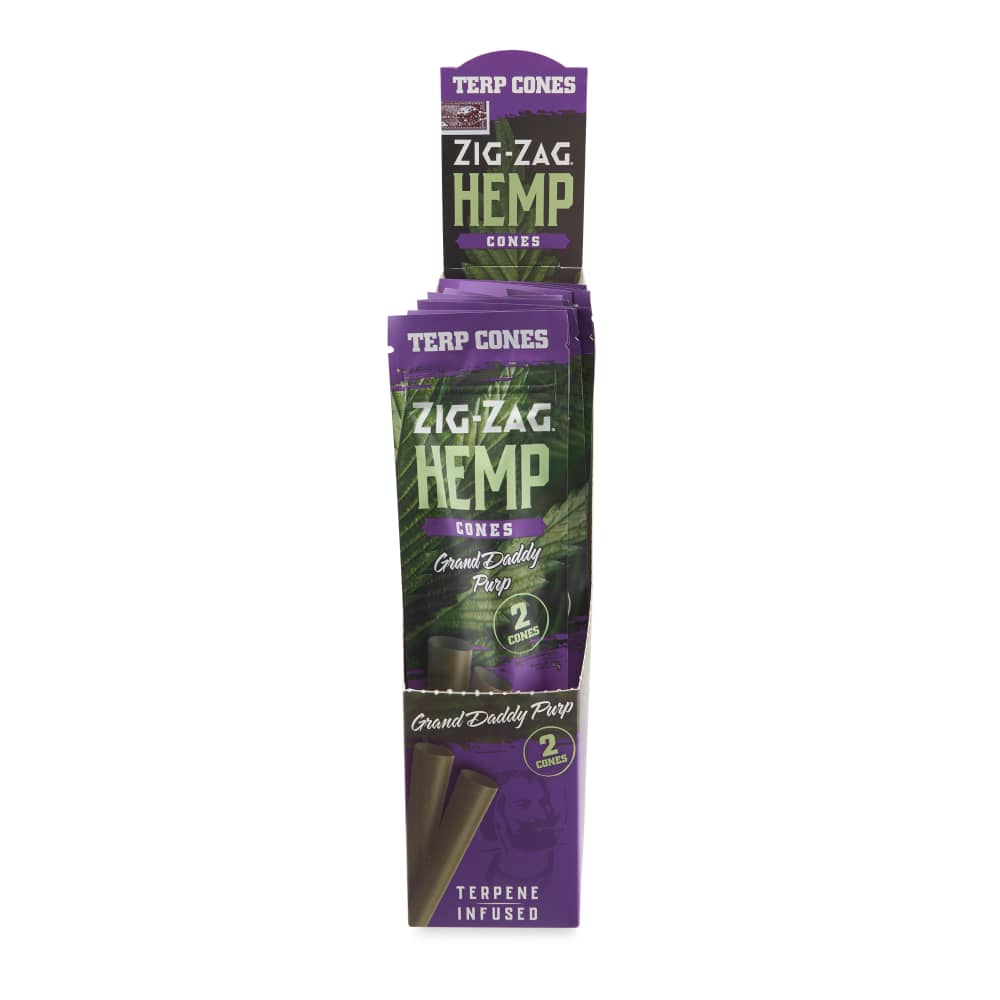 Zig Zag Terp-Infused 2pk Hemp Cones 15ct POP Display