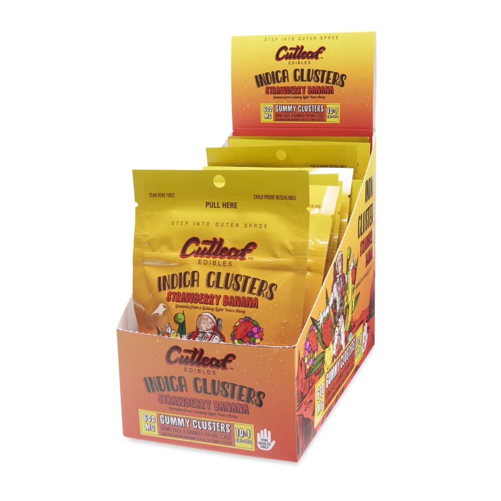 Cutleaf Exotics 100mg Gummy Clusters 10ct Display