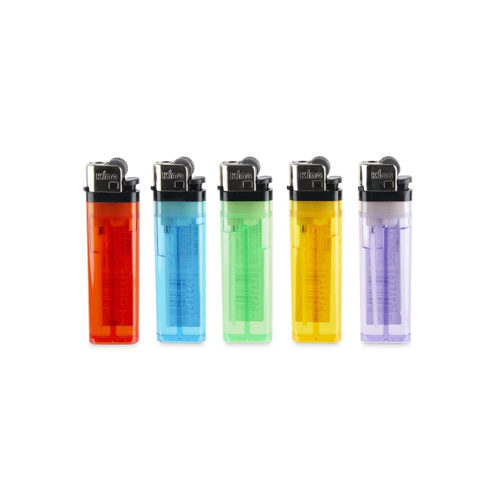 King Classic Disposable Butane Lighter Assorted Color Display – 50ct