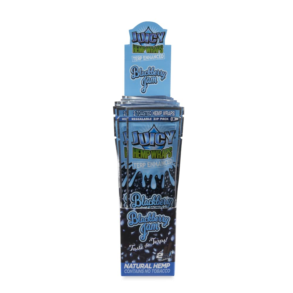 Juicy Jays Terp Enhanced Hemp Wraps 2pk Pouch 25ct POP Display