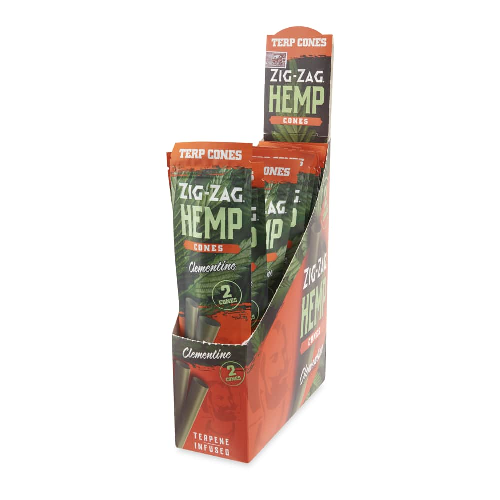 Zig Zag Terp-Infused 2pk Hemp Cones 15ct POP Display