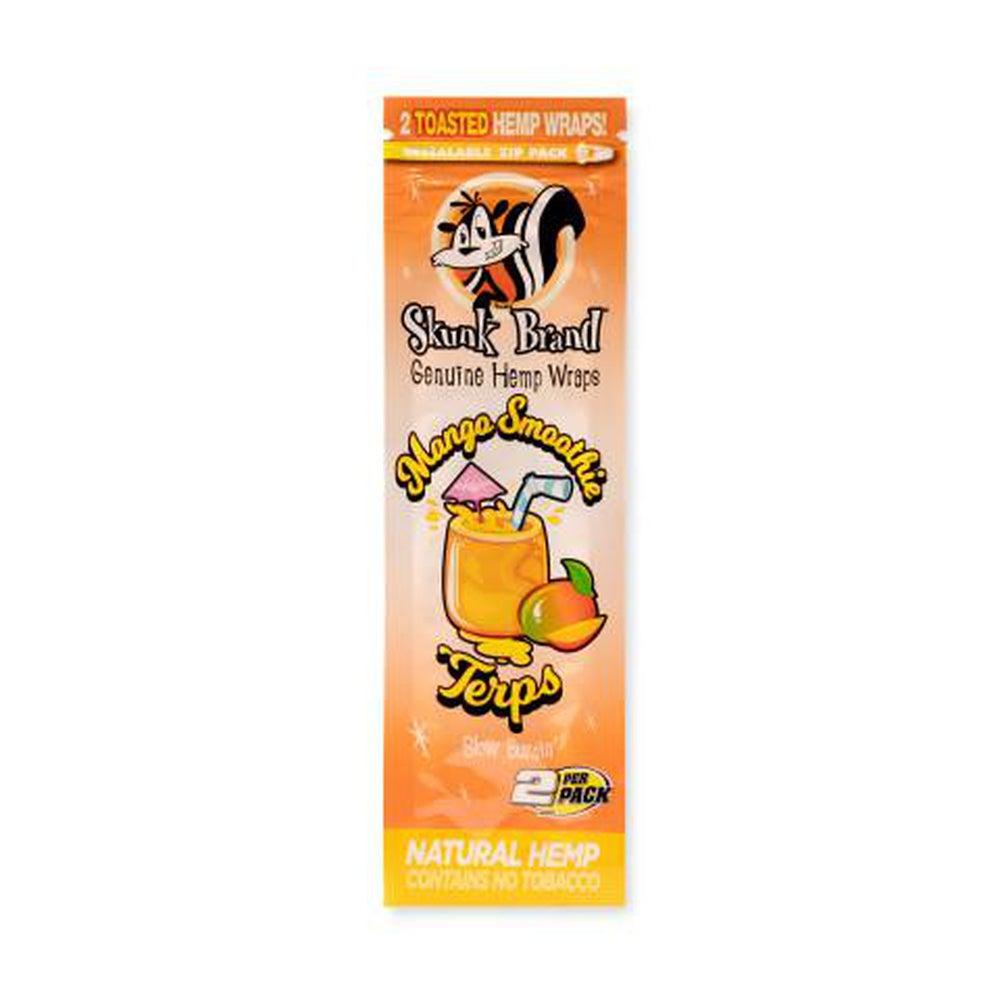 Skunk Brand Terp-Infused 2pk Pouch Mango Smoothie Hemp Wrap Counter Display  25ct