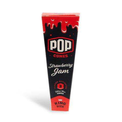 Pop Cones King Size 3pk Pre-Rolled Cones with Flavor Tip 24ct Display