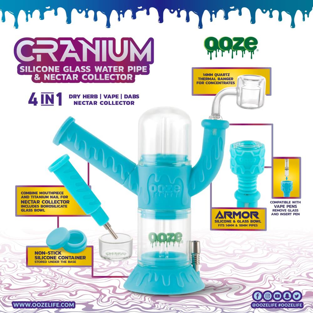 Ooze Cranium Silicone 4-in-1 Hybrid Water Pipe