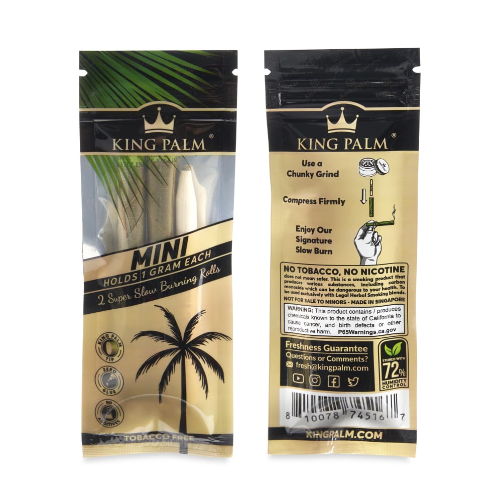 King Palm Mini Size Natural Pre-Roll 2pk Leaf Tubes - 20ct