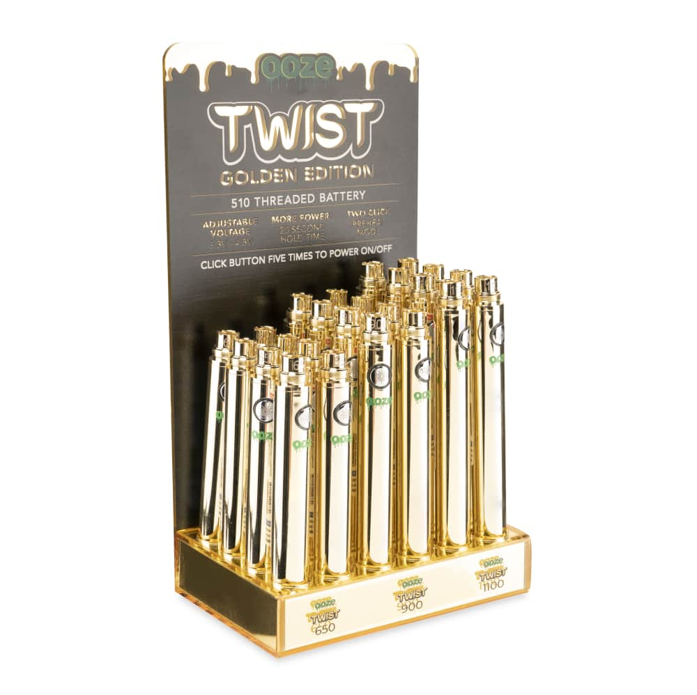 Ooze Twist Battery Display - 24ct - Gold