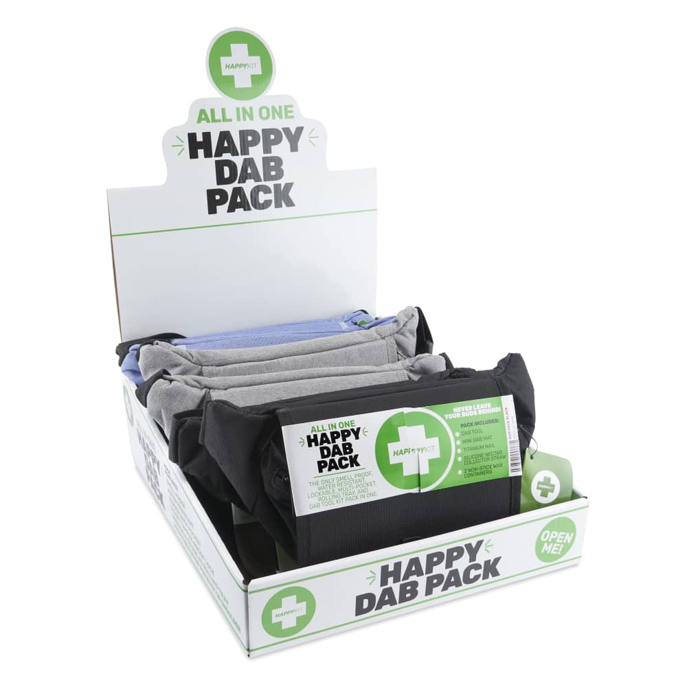 Happy Pack Dab by Happy Kit Smell Proof Travel Kit Fanny Pack POP Display – 6ct