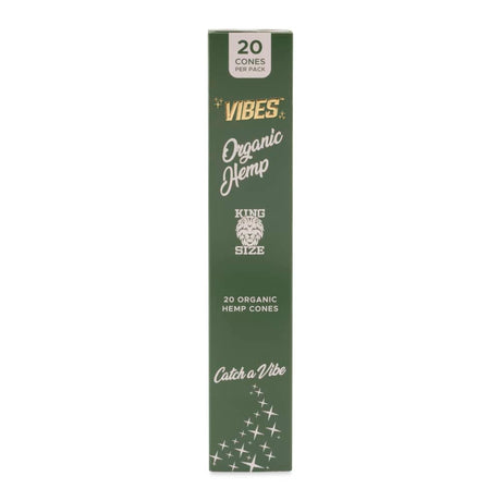 Vibes Organic Hemp Paper King Size 20pk Pre-Rolled Cones Display  8ct