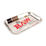 RAW Metallic Silver Rolling Tray