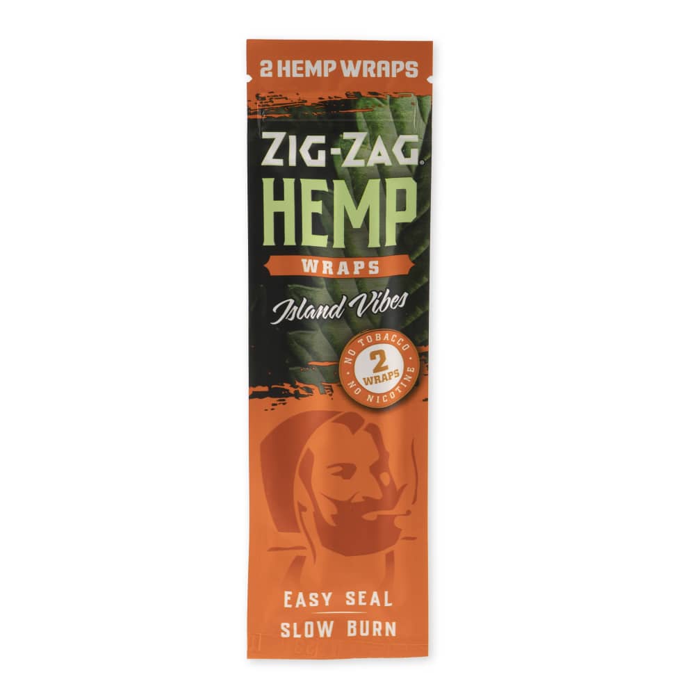 Zig Zag 2pk Island Vibes Hemp Wrap Display – 25ct