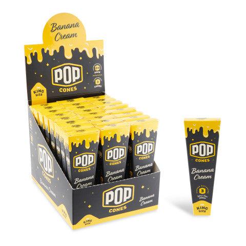 Pop Cones King Size 3pk Pre-Rolled Cones with Flavor Tip 24ct Display