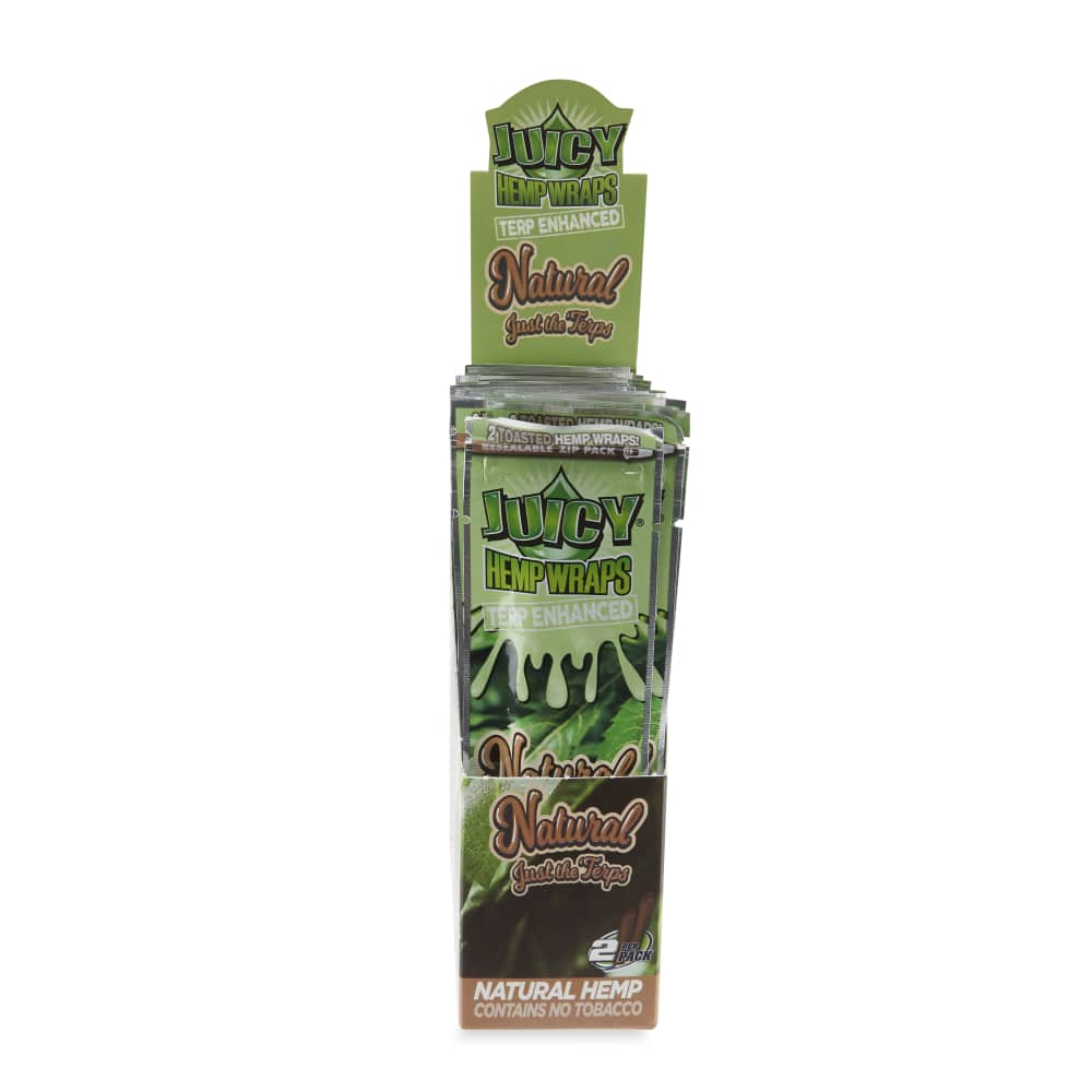 Juicy Jays Terp Enhanced Hemp Wraps 2pk Pouch 25ct POP Display