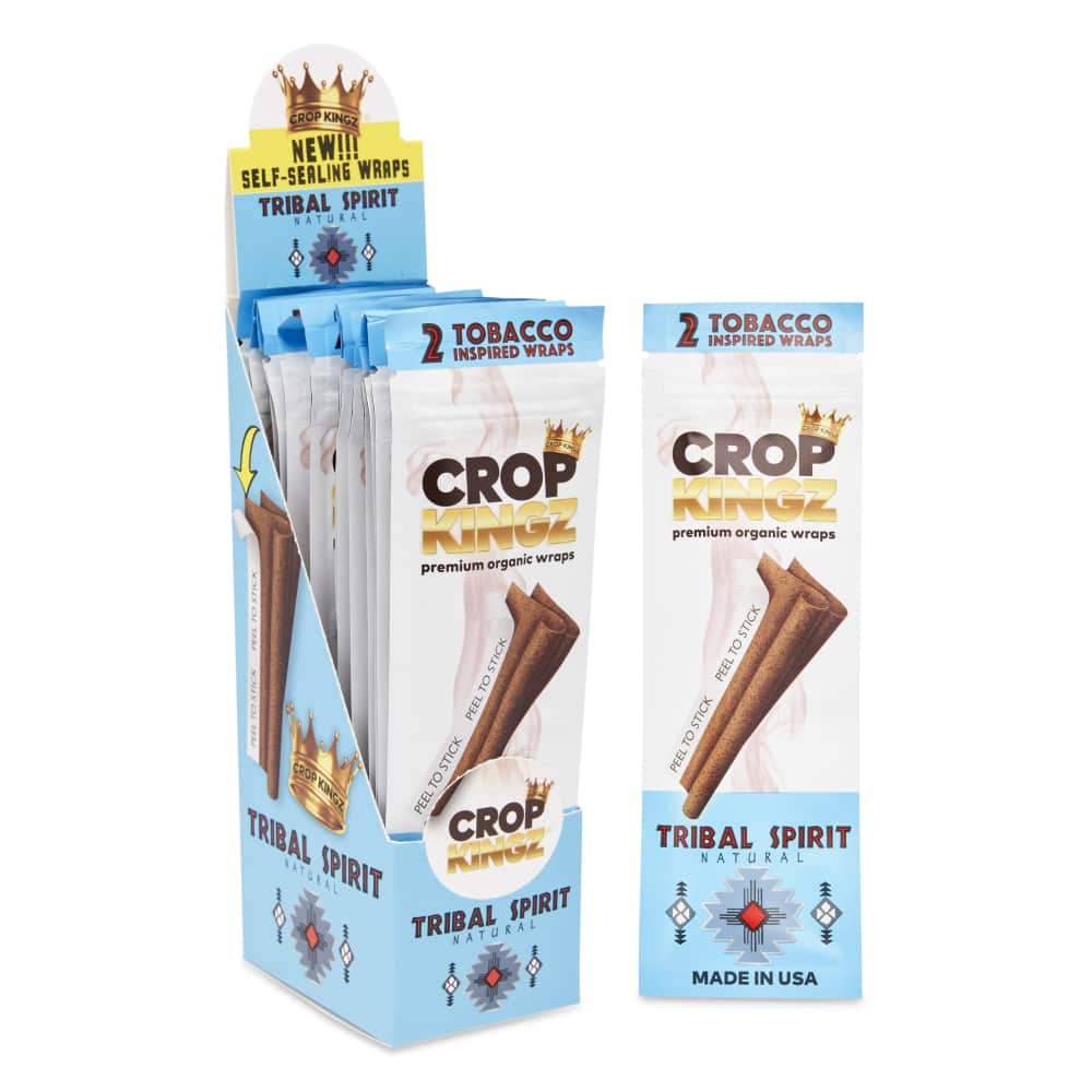 Crop Kingz Self-Sealing Tobacco-Inspired Organic Wraps 15ct Display