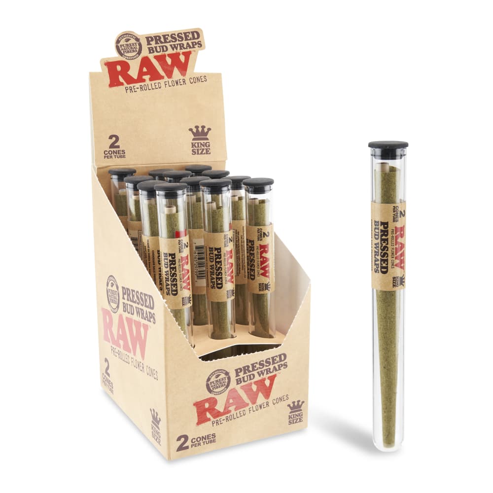 King Size Raw Pressed Bud Cones 12ct – King Size 2pk Tubes