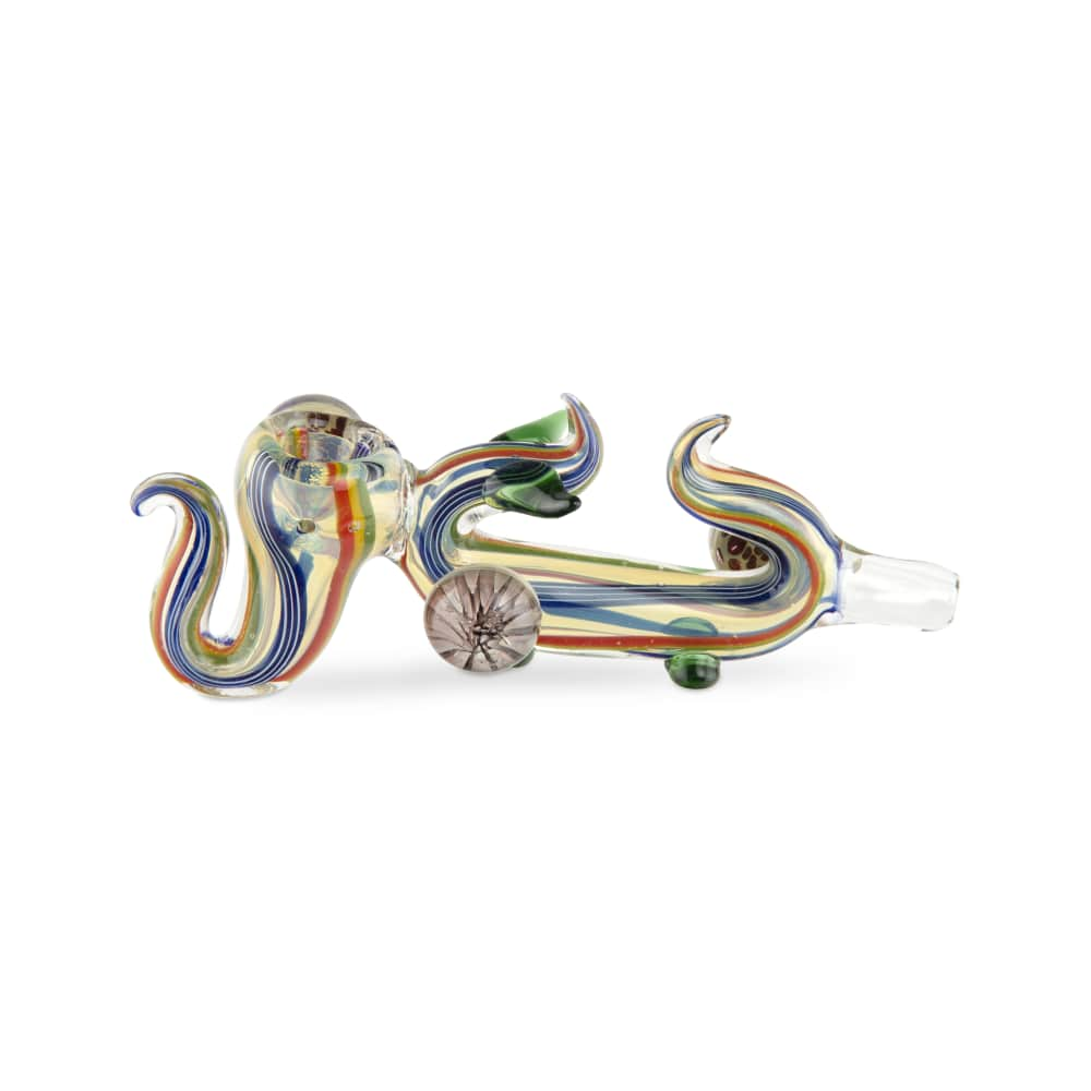 Custom Glass 6” Rasta Hammer Hand Pipe