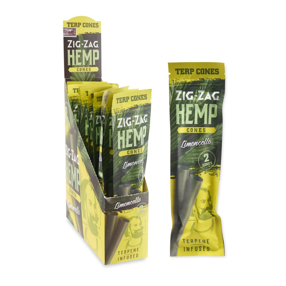 Zig Zag Terp-Infused 2pk Hemp Cones 15ct POP Display