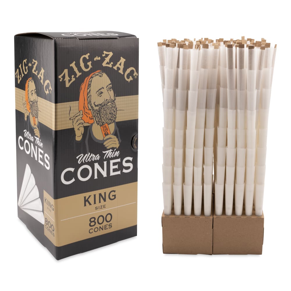 Zig Zag King Size Ultra Thin Bulk Cones  800ct Box