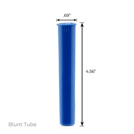 Loud Lock Blue Blunt Tubes Plastic Airtight Smell Proof Joint Container Waterproof Cone Storage Pop Top Vials - 1,000 Count
