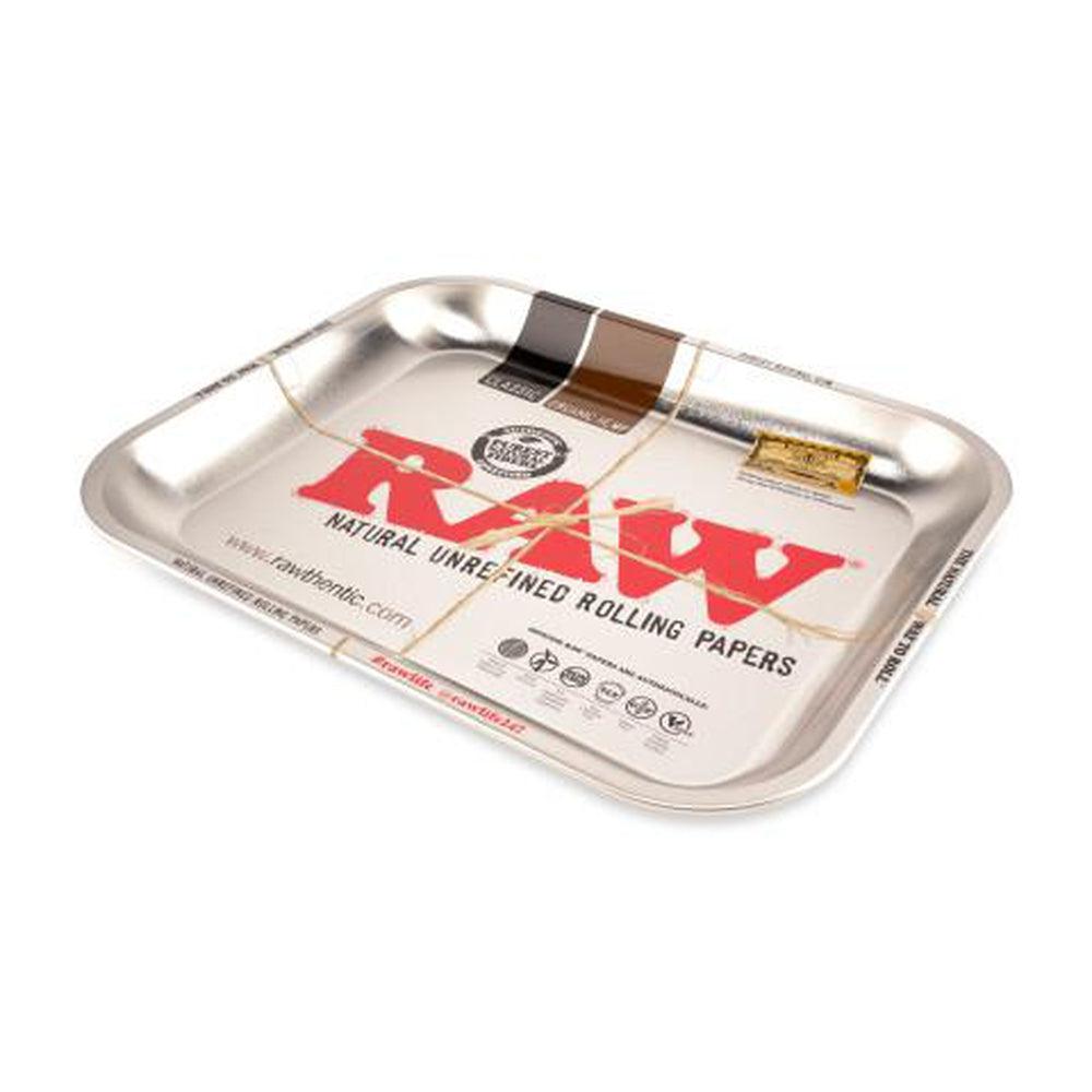 RAW Metallic Silver Rolling Tray