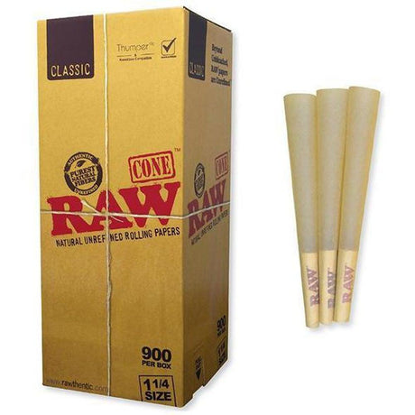 Raw Classic 1 1/4 Cones Bulk - 900ct