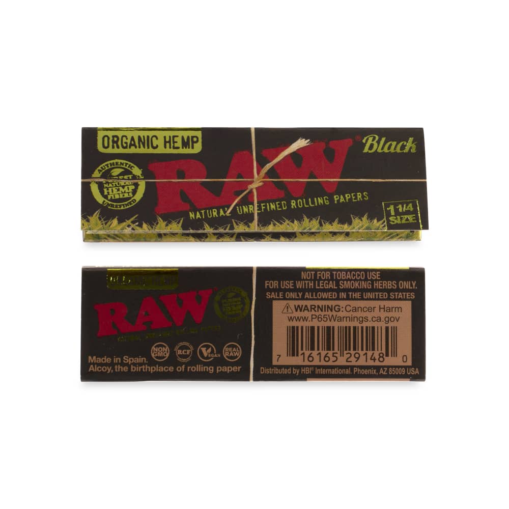 Raw Organic BLACK 1 1/4 - 24ct