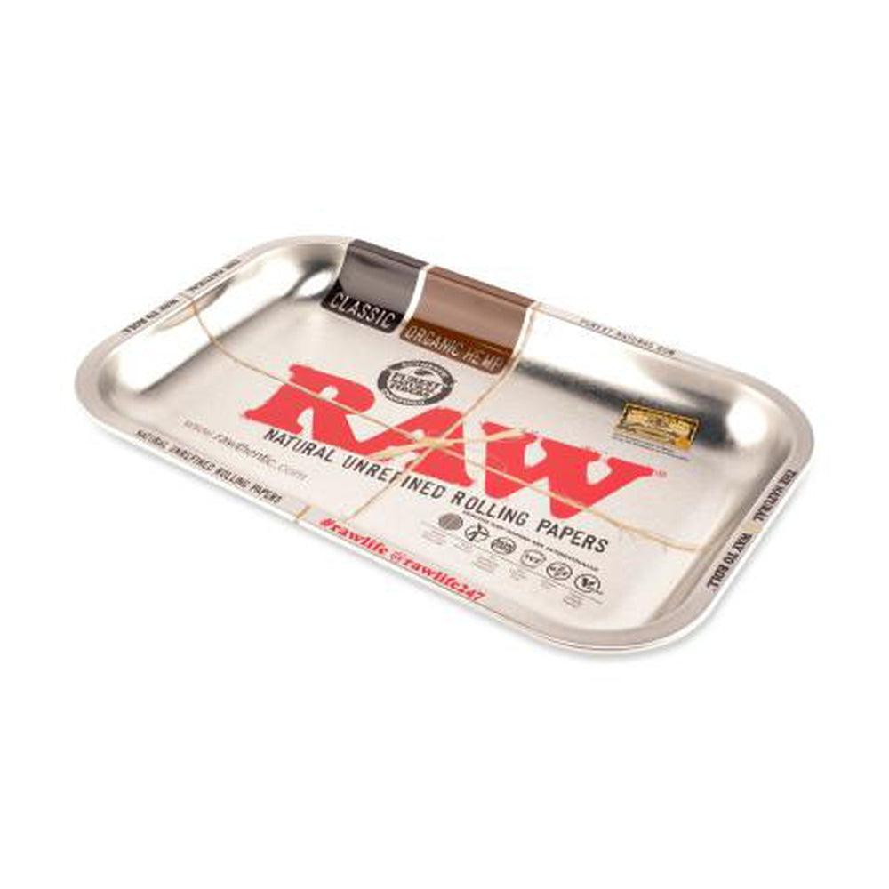 RAW Metallic Silver Rolling Tray