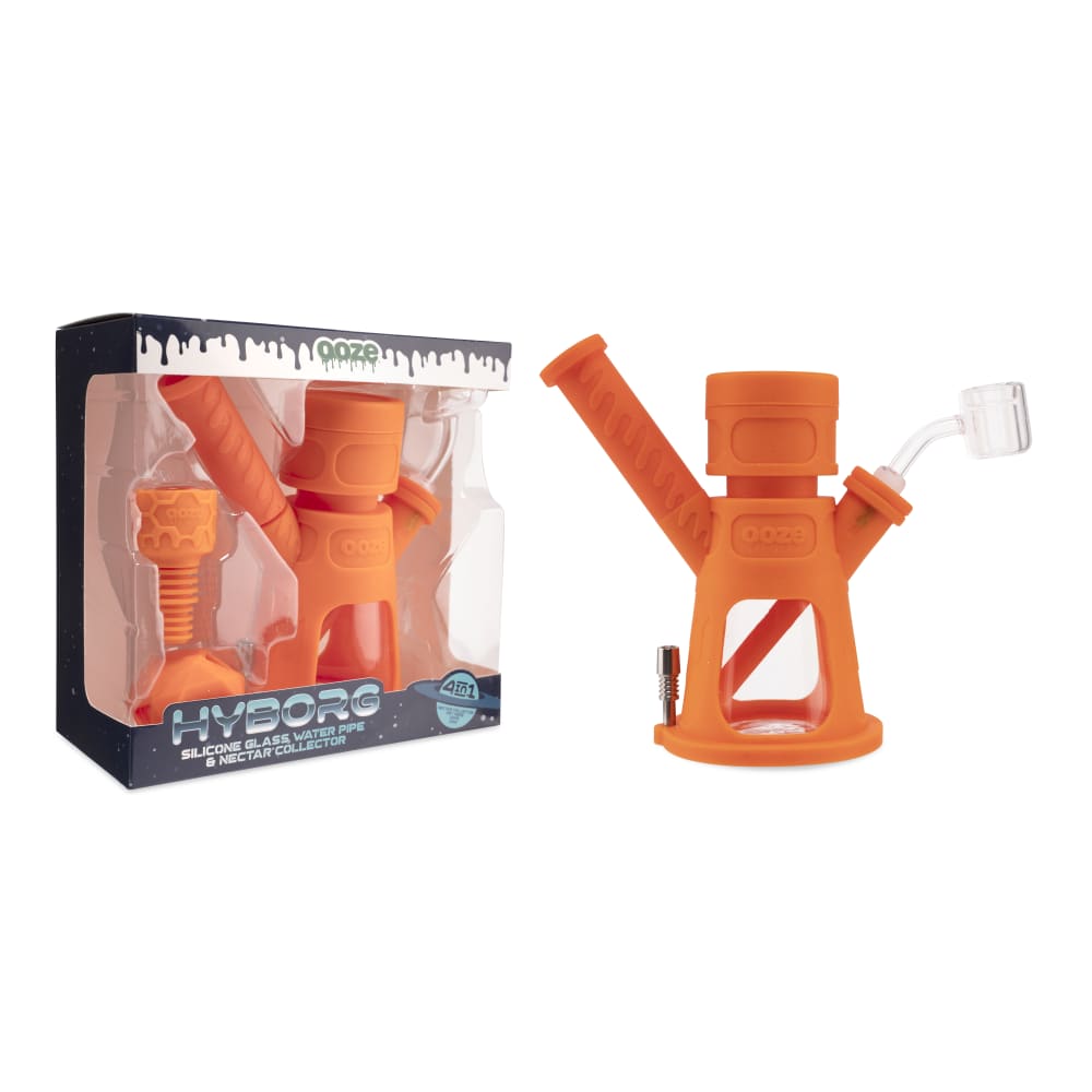 Ooze Hyborg Silicone Glass 4-in-1 Hybrid Water Pipe and Nectar