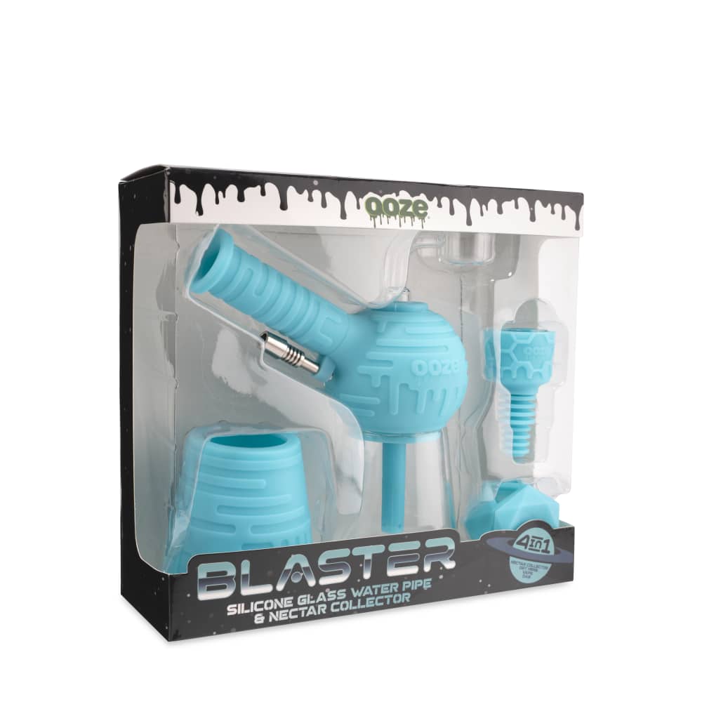 Ooze Blaster Silicone Glass 4-in-1 Hybrid Water Pipe and Dab Straw