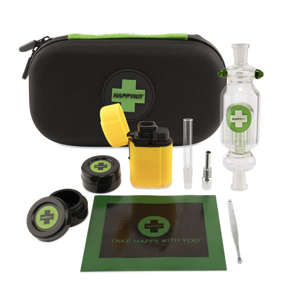 The Very Happy Kit Dab Smell Proof Travel Kit for Concentrates - Black