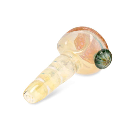 Custom Glass 5” Silver Fumed Honeycomb Spoon Hand Pipe