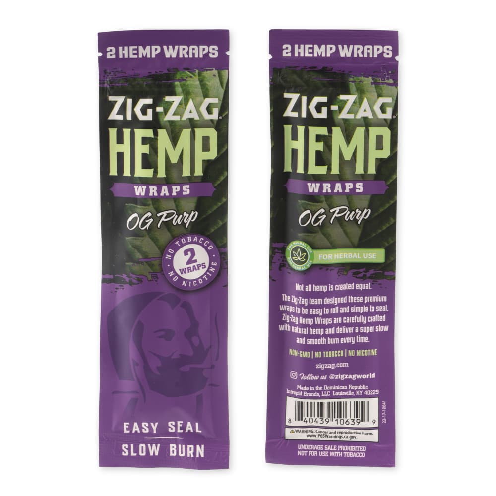 Zig Zag 2pk OG Purp Hemp Wrap Display – 25ct