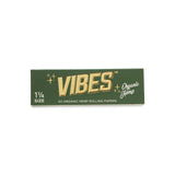 Vibes Papers 1 ¼ Size Organic Hemp Rolling Papers and Vibes Tips Display  50ct